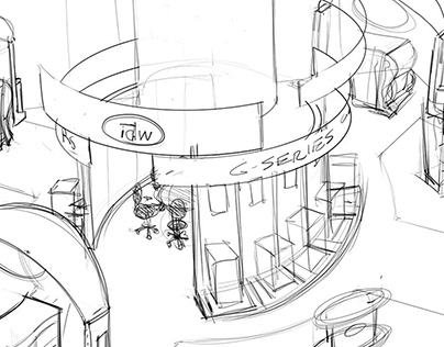 展臺設計，展臺設計草圖，展臺